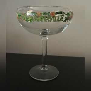 Margaritaville Tropical Margarita Glass with Green and Orange Accents